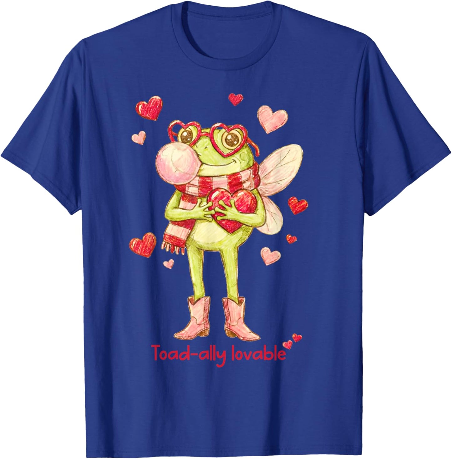 Valentines Frog Toad Toad-Ally Lovable Frog Lovers T-Shirt - T-Shirt | Royal