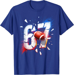 67 Football Six Seven 6 7 Meme 67 T-Shirt - T-Shirt | Royal
