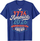 America 1776 2026 Bicentennial 1970s Vintage Style T-Shirt - T-Shirt | Royal