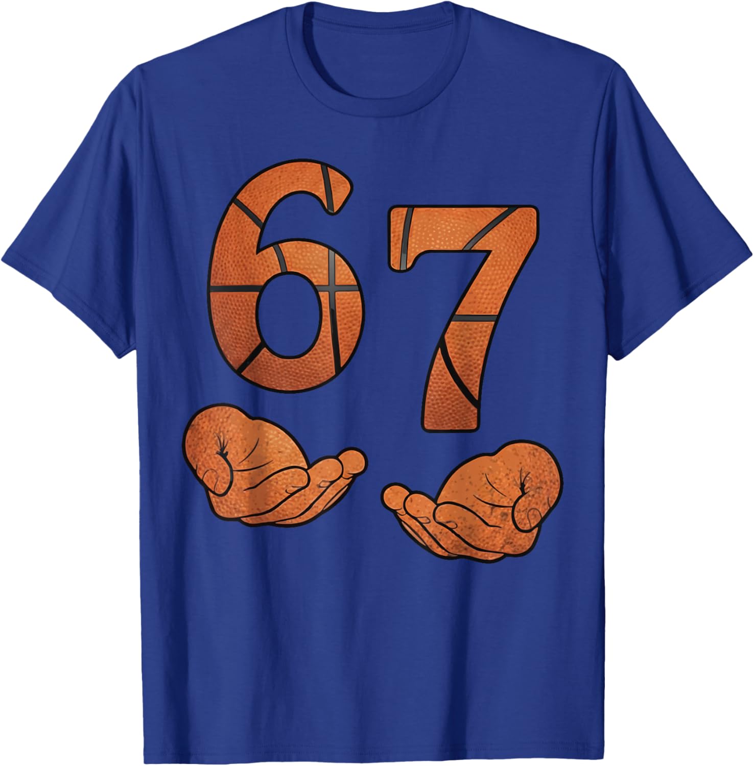 Kids Meme 6 7 Six Seven Italian Brainrot 67 Basketball T-Shirt - T-Shirt | Royal