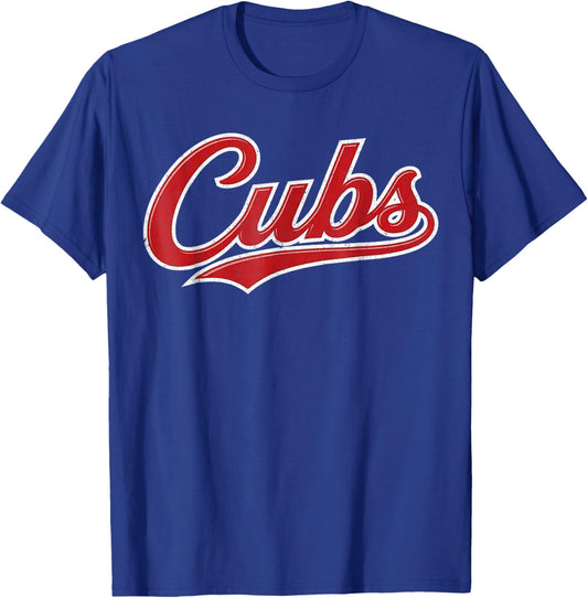Vintage Cubs Gifts Women Boys Girls Kids T-Shirt - T-Shirt | Royal