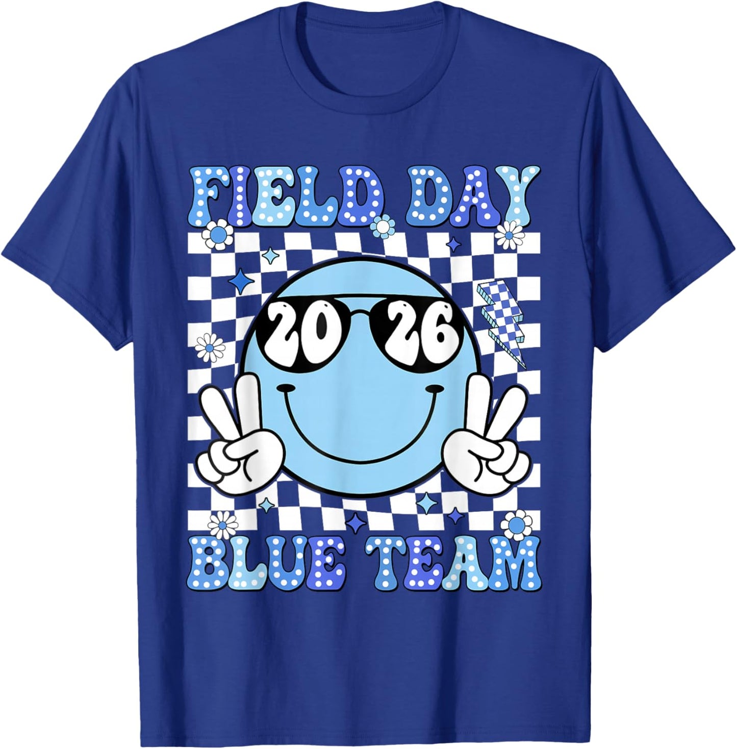Field Day Blue Team Funny for Teacher Kids Field Day Games T-Shirt - T-Shirt | Royal
