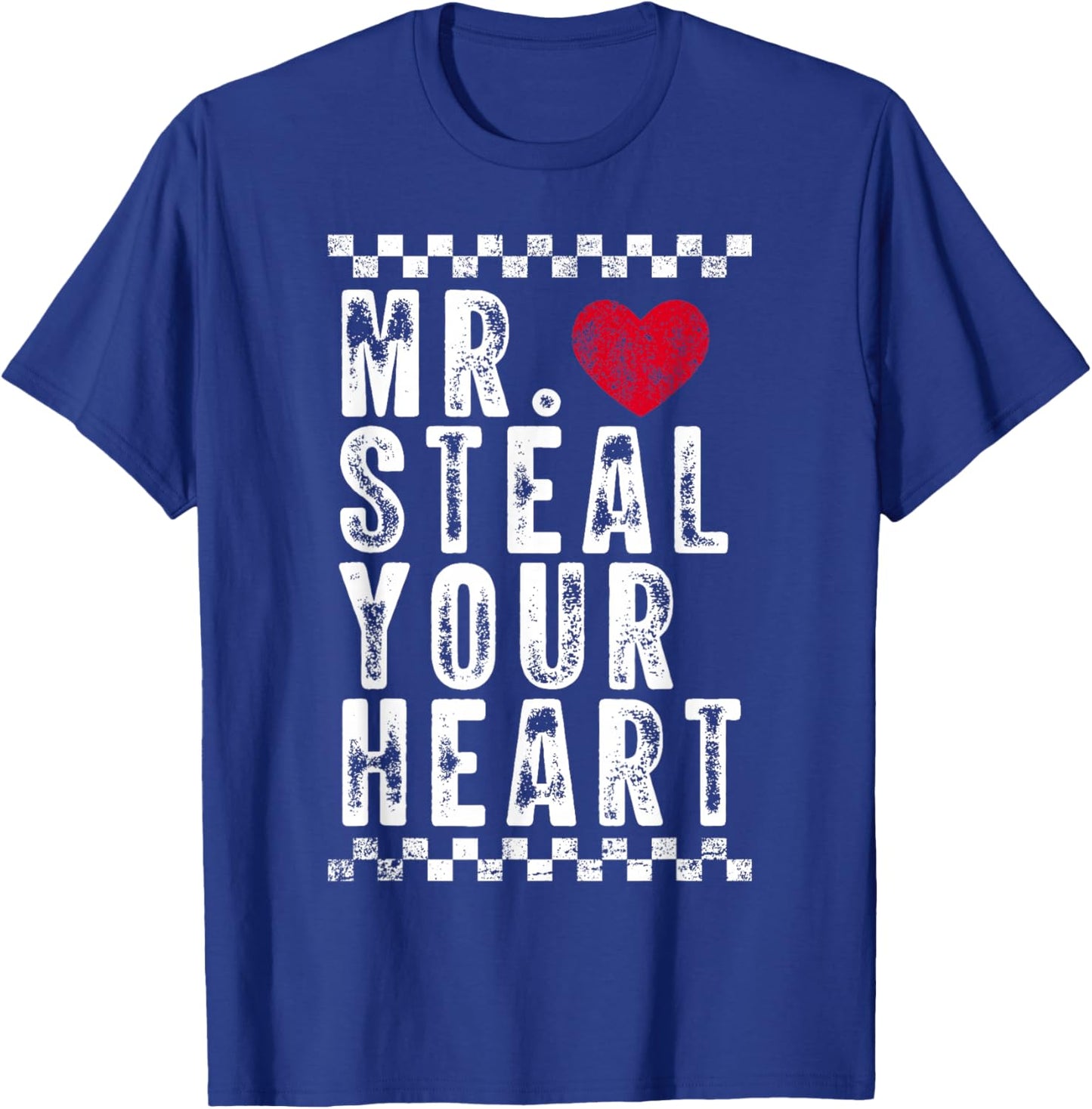 Mr Steal Your Heart Happy Valentine's Day Couple Kids Boys T-Shirt - T-Shirt | Royal