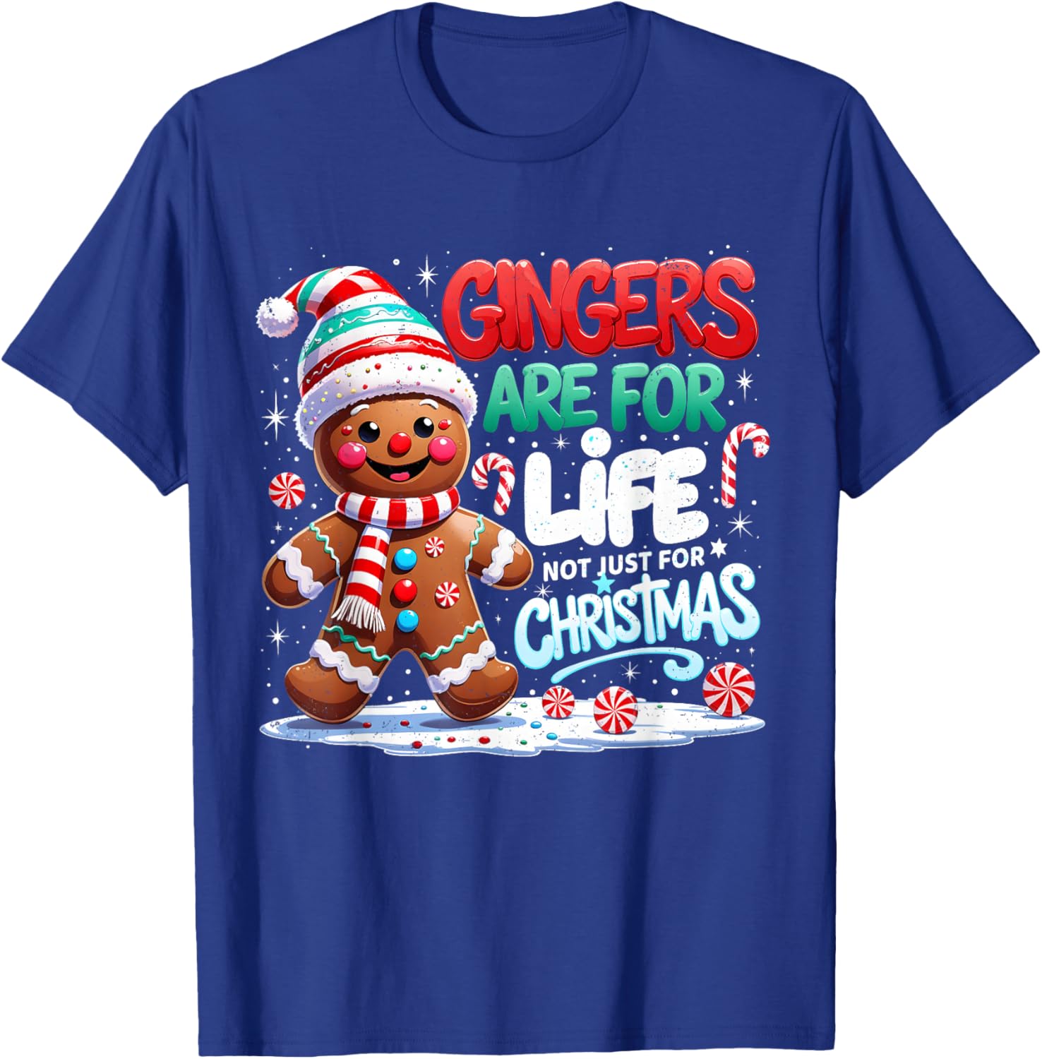 Gingerbread Funny Christmas Cookie Gingers Life T-Shirt - T-Shirt | Royal