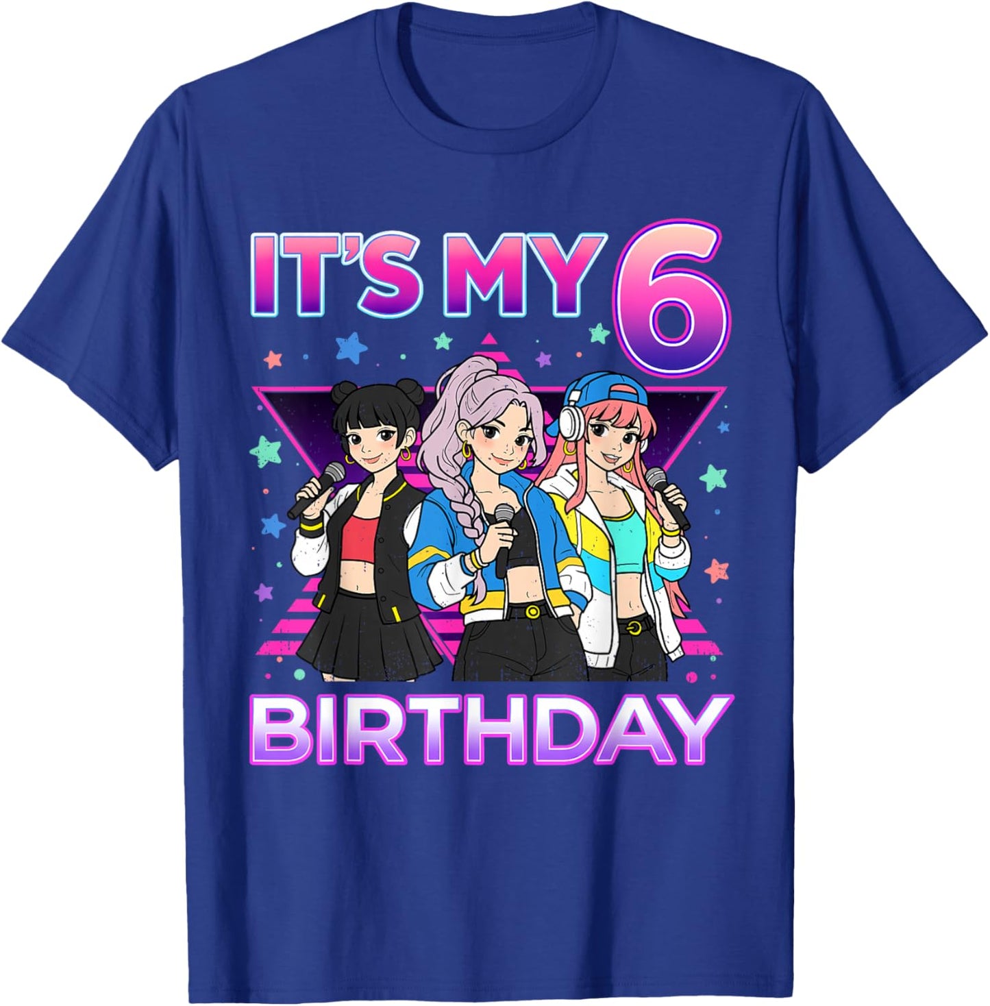 6 Years Old Birthday K pop Kids 6th Birthday Girls K-Pop T-Shirt - T-Shirt | Royal