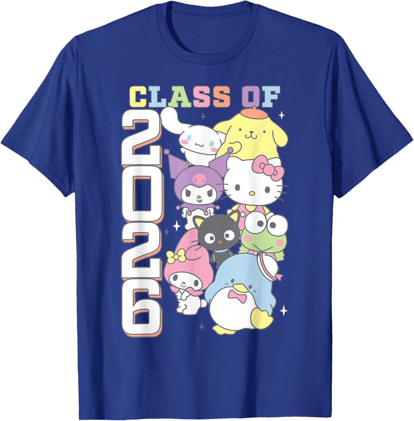 Hello Kitty and Friends Class of 2026 Colorful Graduation T-Shirt - T-Shirt | Royal