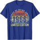 February 1966 60th Birthday Gifts Women 60 Year Old T-Shirt - T-Shirt | Royal