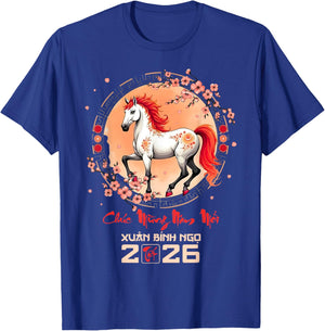 TET 2026 Vietnamese Year Horse Zodiac Lunar Chinese New Year T-Shirt - T-Shirt | Royal
