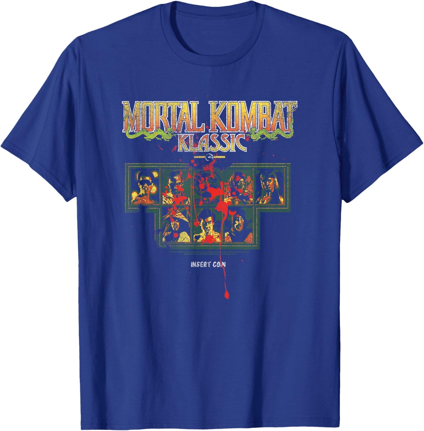 Mortal Kombat Blood Splatter Character Select Video Game T-Shirt - T-Shirt | Royal