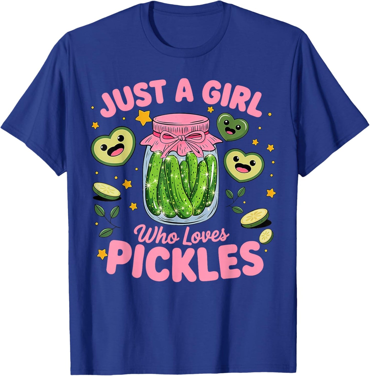 Pickle Just a Girl Who Loves Pickles Funny Food Lover T-Shirt - T-Shirt | Royal