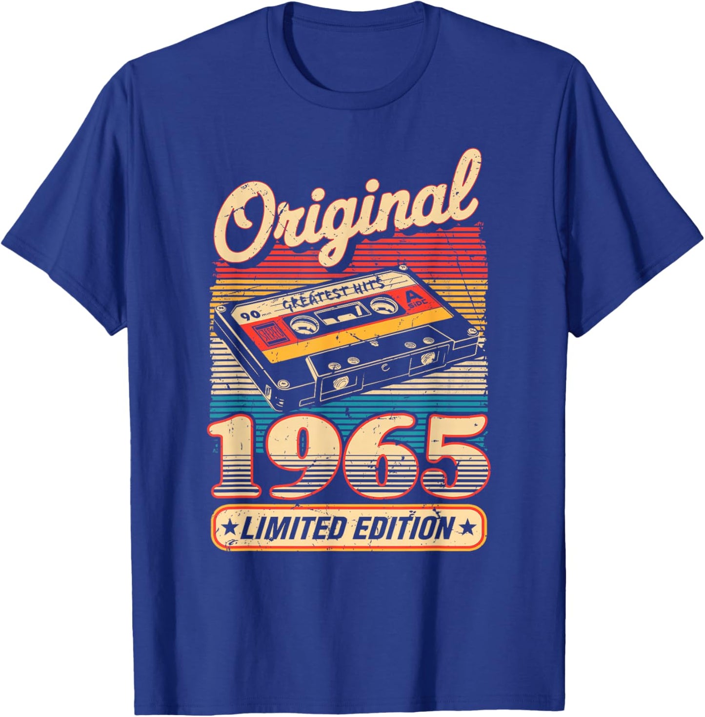 60th Birthday Retro Vintage 1965 Men Women T-Shirt - T-Shirt | Royal