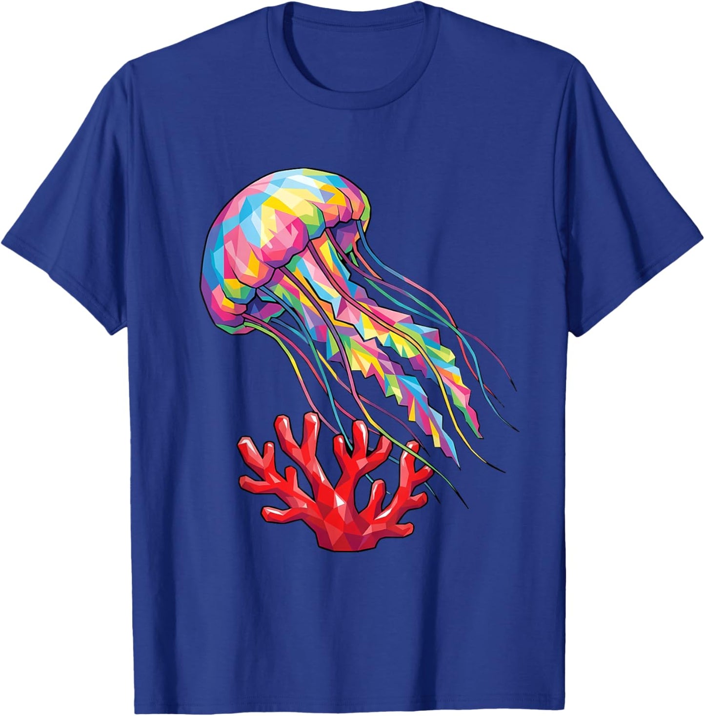 Jellyfish Hugging Valentine Heart Color Critters Rainbow T-Shirt - T-Shirt | Royal