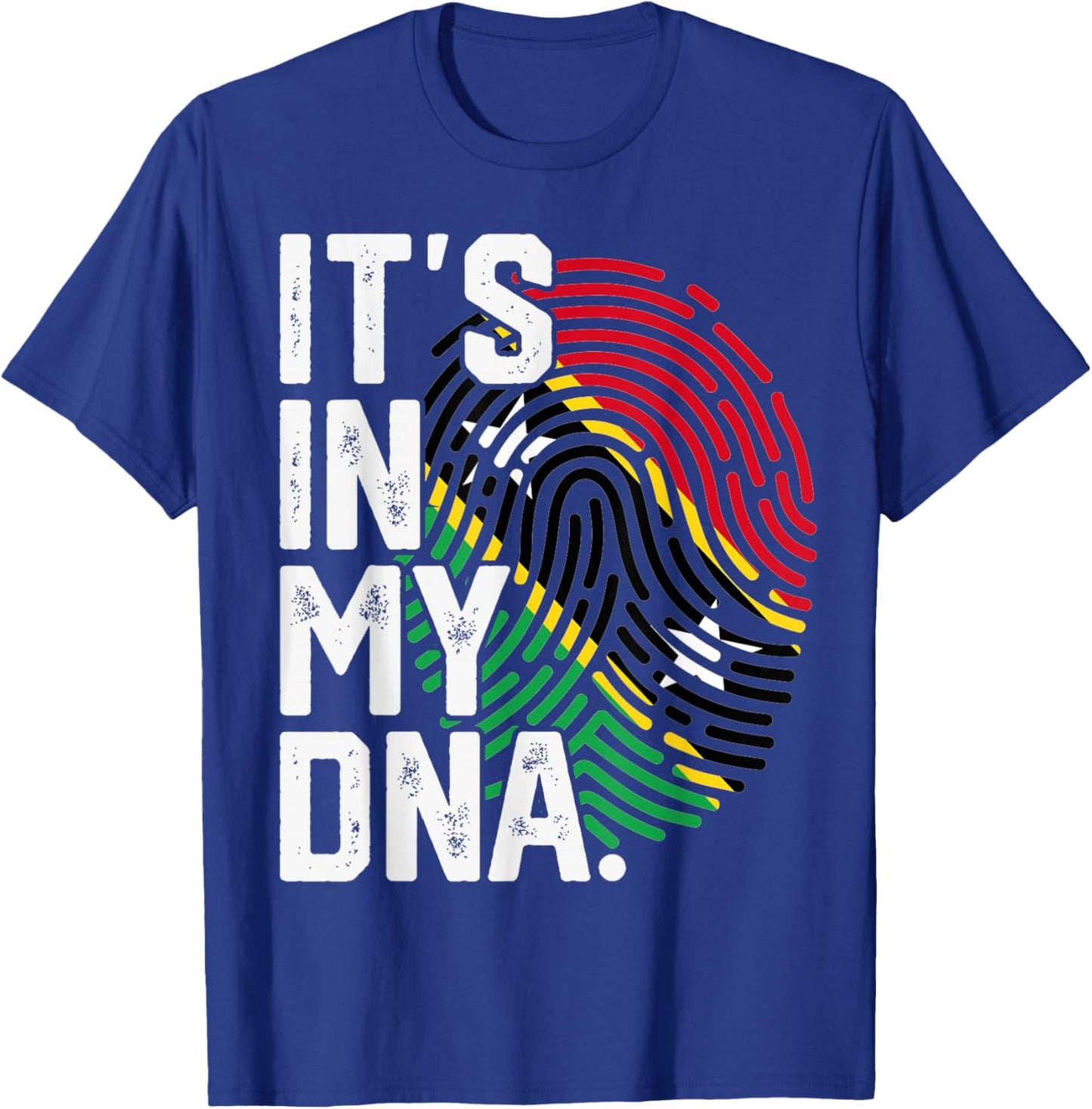 Saint Kitts and Nevis Roots Flag Fingerprint Patriotic T-Shirt - T-Shirt | Royal