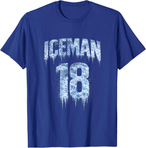 18 Iceman Football Jersey Football Player Number T-Shirt - T-Shirt | Royal