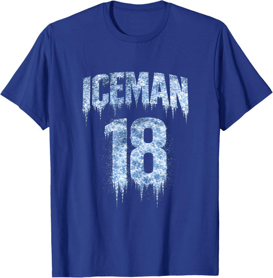 18 Iceman Football Jersey Football Player Number T-Shirt - T-Shirt | Royal