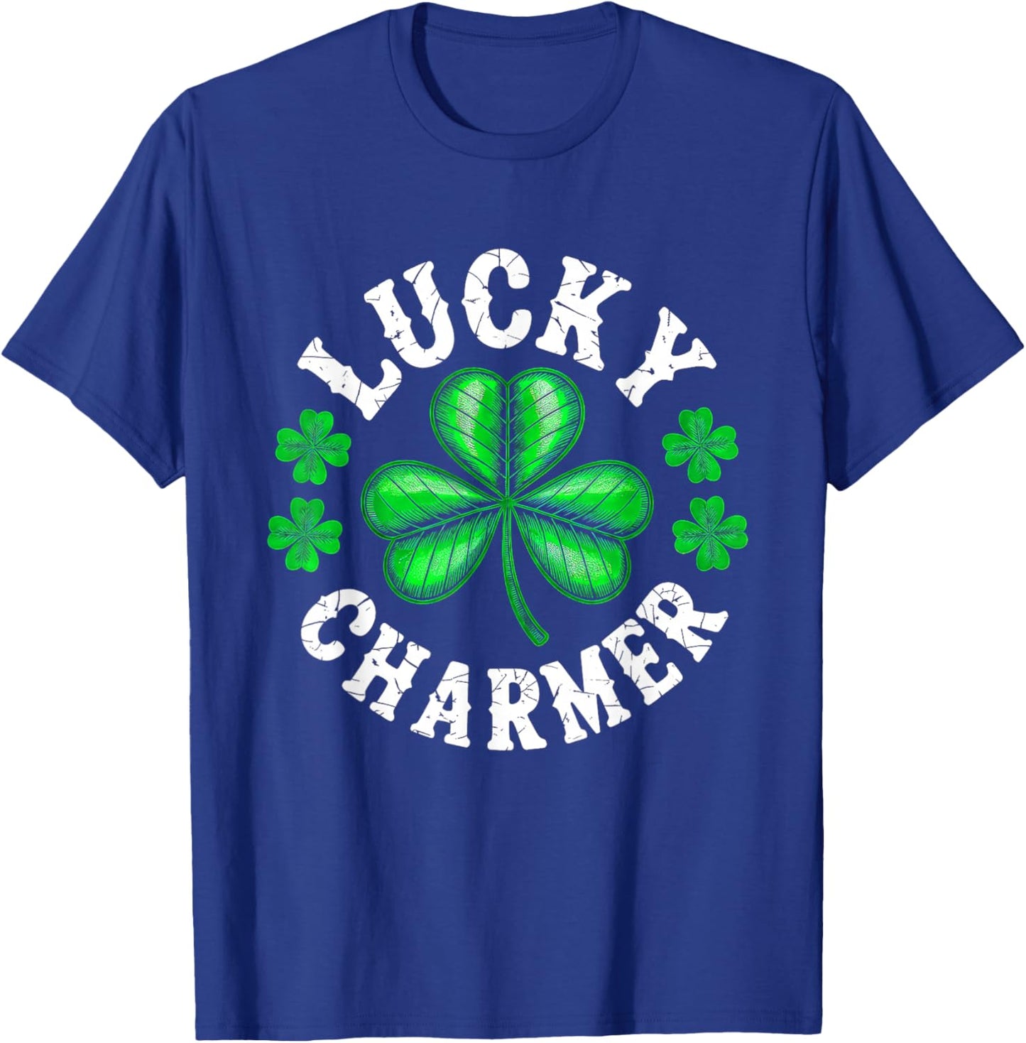 Lucky Charmer Funny Irish Shamrock St Patricks Day 2026 T-Shirt - T-Shirt | Royal