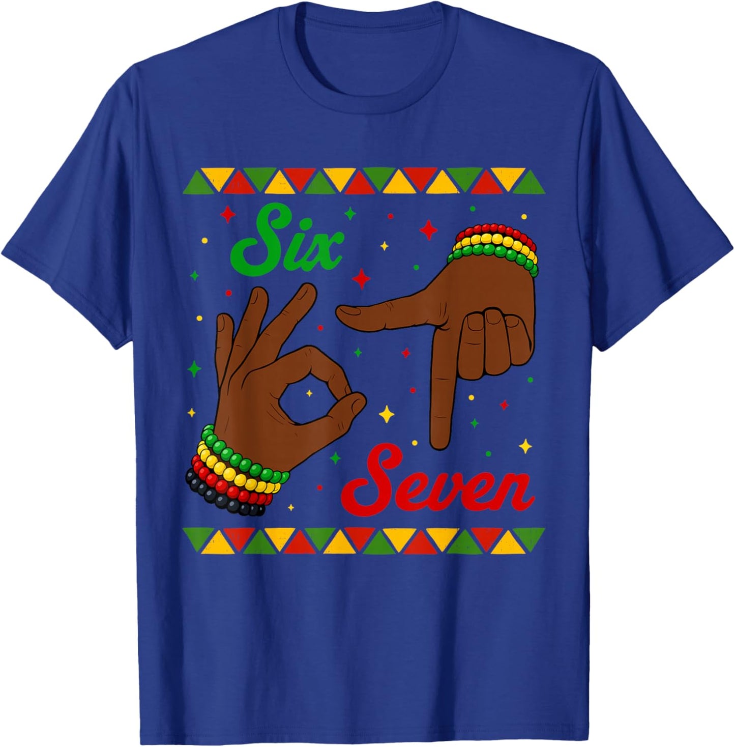 Six Seven Black History 6 7 Meme Boys Teen Girl Youth Kids T-Shirt - T-Shirt | Royal
