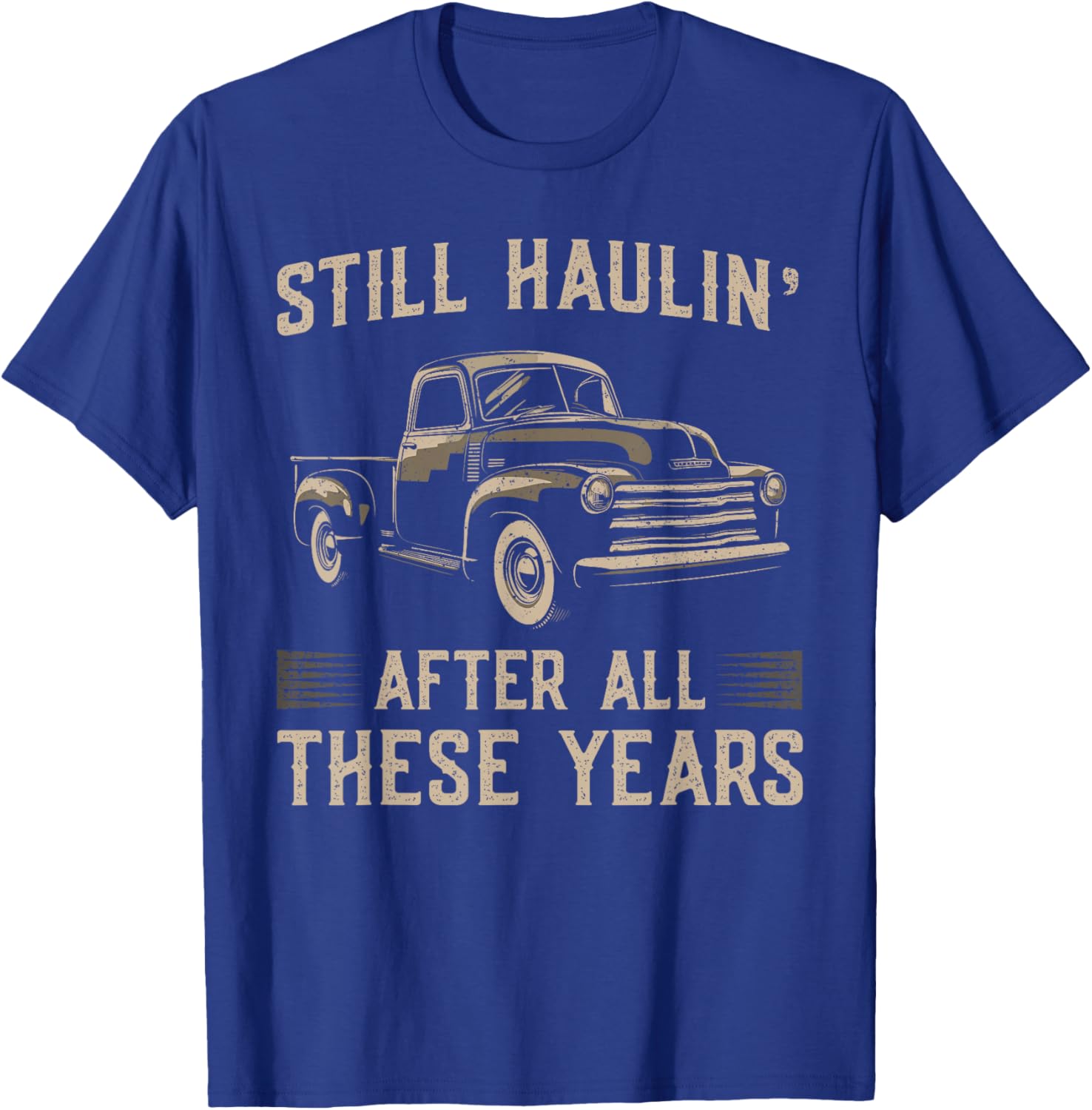 Classic Truck Guy Vintage Pickup T-Shirt - T-Shirt | Royal