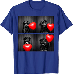 Rottweiler Photobooth Rottie Dog Valentines Design T-Shirt - T-Shirt | Royal