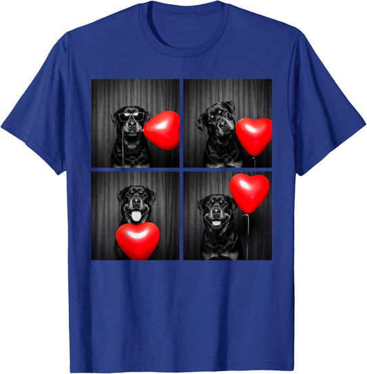 Rottweiler Photobooth Rottie Dog Valentines Design T-Shirt - T-Shirt | Royal