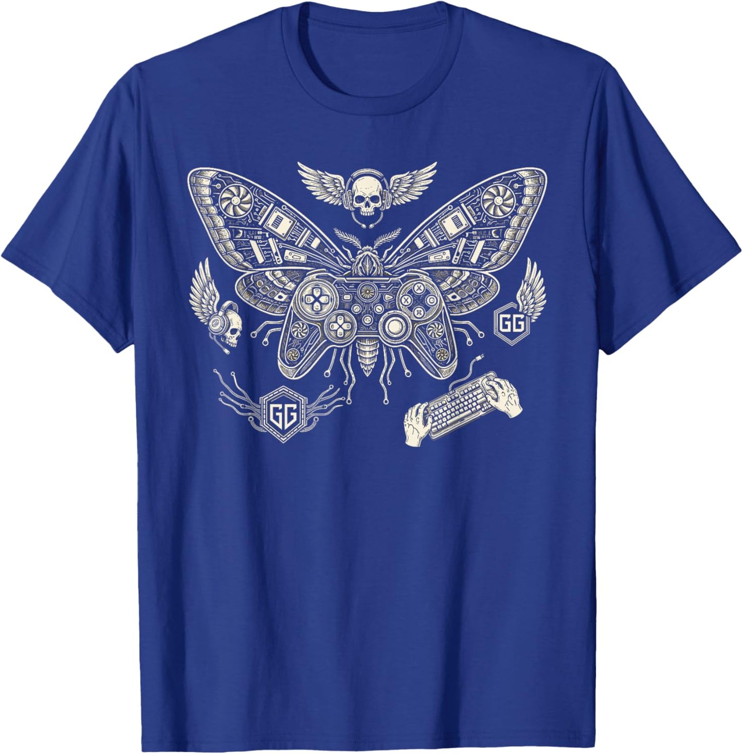 Gamer Enthusiast Cybernetic Controller Computer Gaming T-Shirt - T-Shirt | Royal