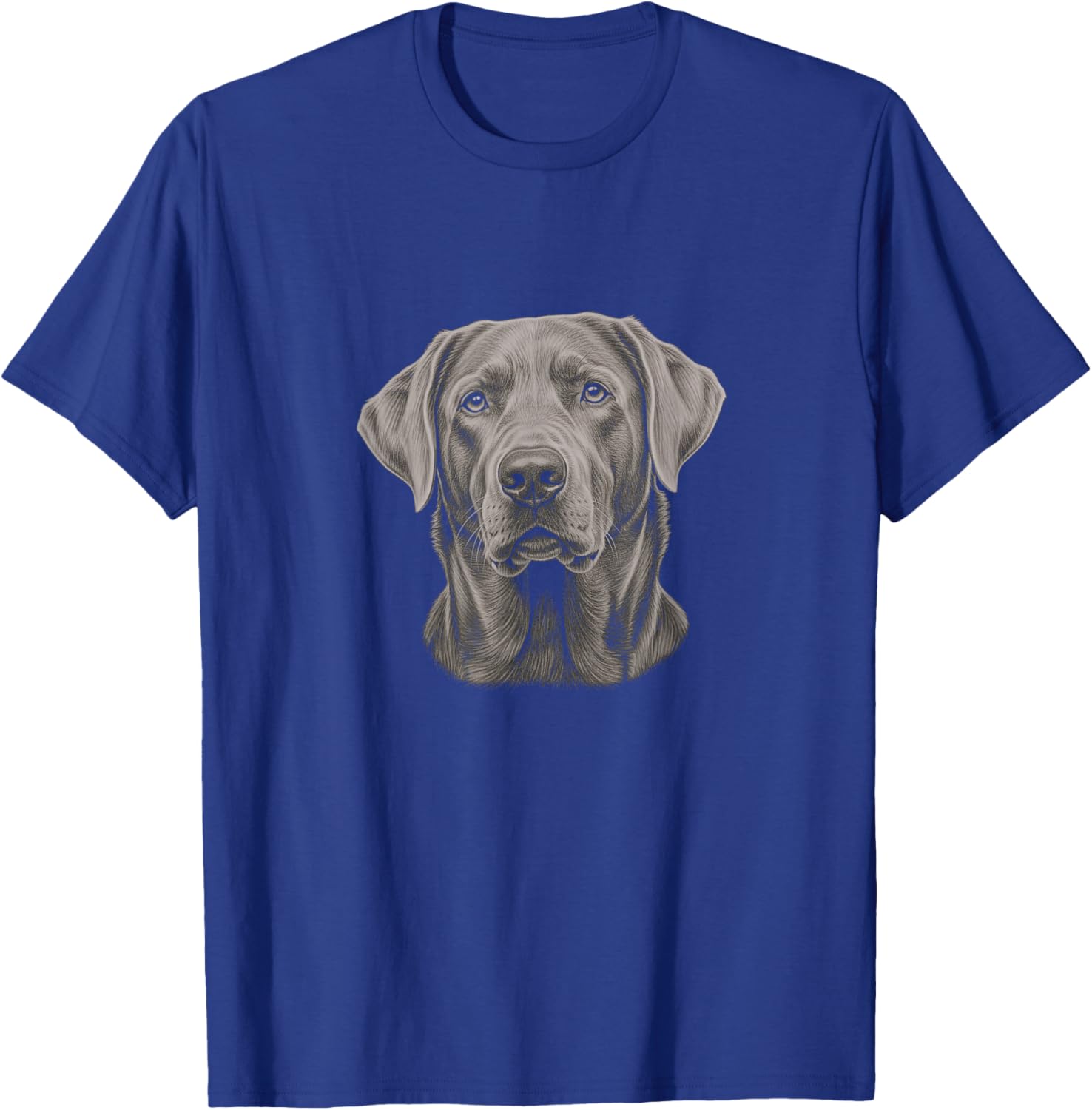 Silver Labrador Drawing Art Design T-Shirt - T-Shirt | Royal
