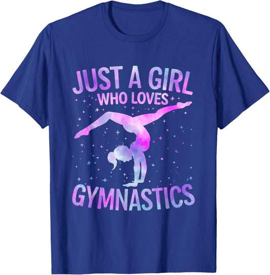 Gymnastic Just A Girl Who Loves Gymnastics Cute Girls T-Shirt - T-Shirt | Royal