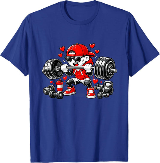 Gym is My Valentine Valentine's Day Drip Icecream Team T-Shirt - T-Shirt | Royal