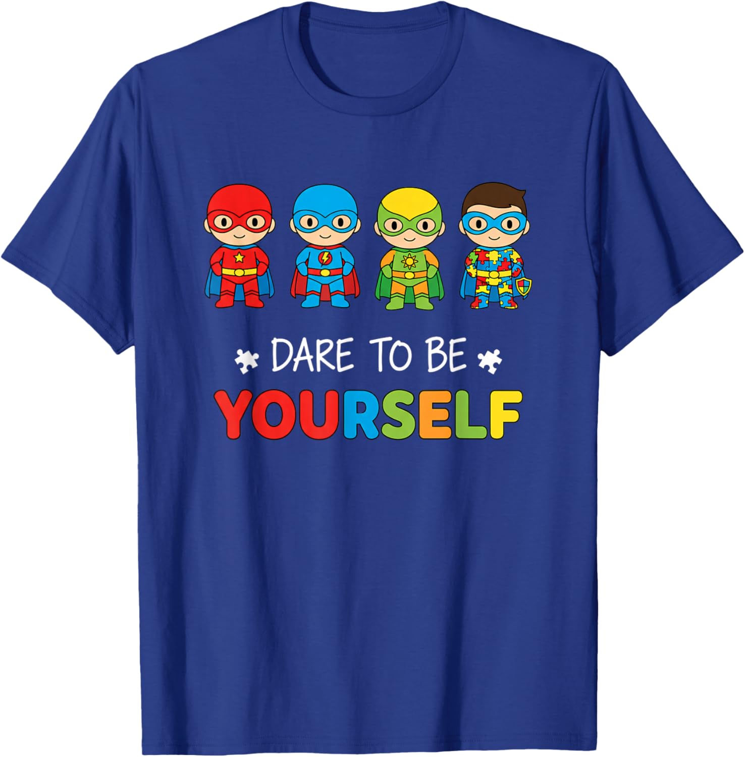 Pride Dare to Be Yourself, Superhero Pride Design T-Shirt - T-Shirt | Royal