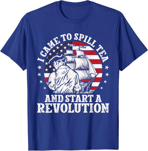 I Came to Spill Tea Party Historian American History Boston T-Shirt - T-Shirt | Royal