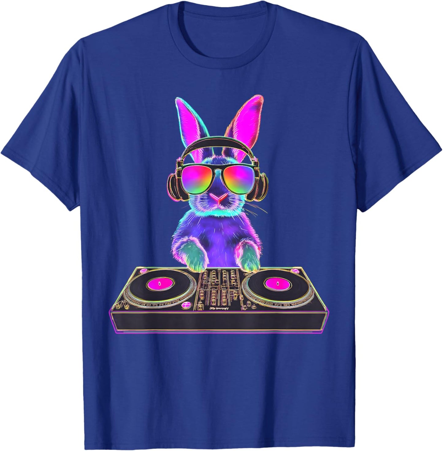 Easter Bunny DJ Techno Rave EDM Festival Men Women Kid T-Shirt - T-Shirt | Royal