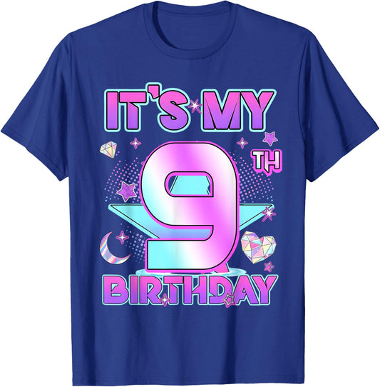 9 Years Old Birthday Kpop Kids 9Th Birthday Girls K-pop T-Shirt - T-Shirt | Royal