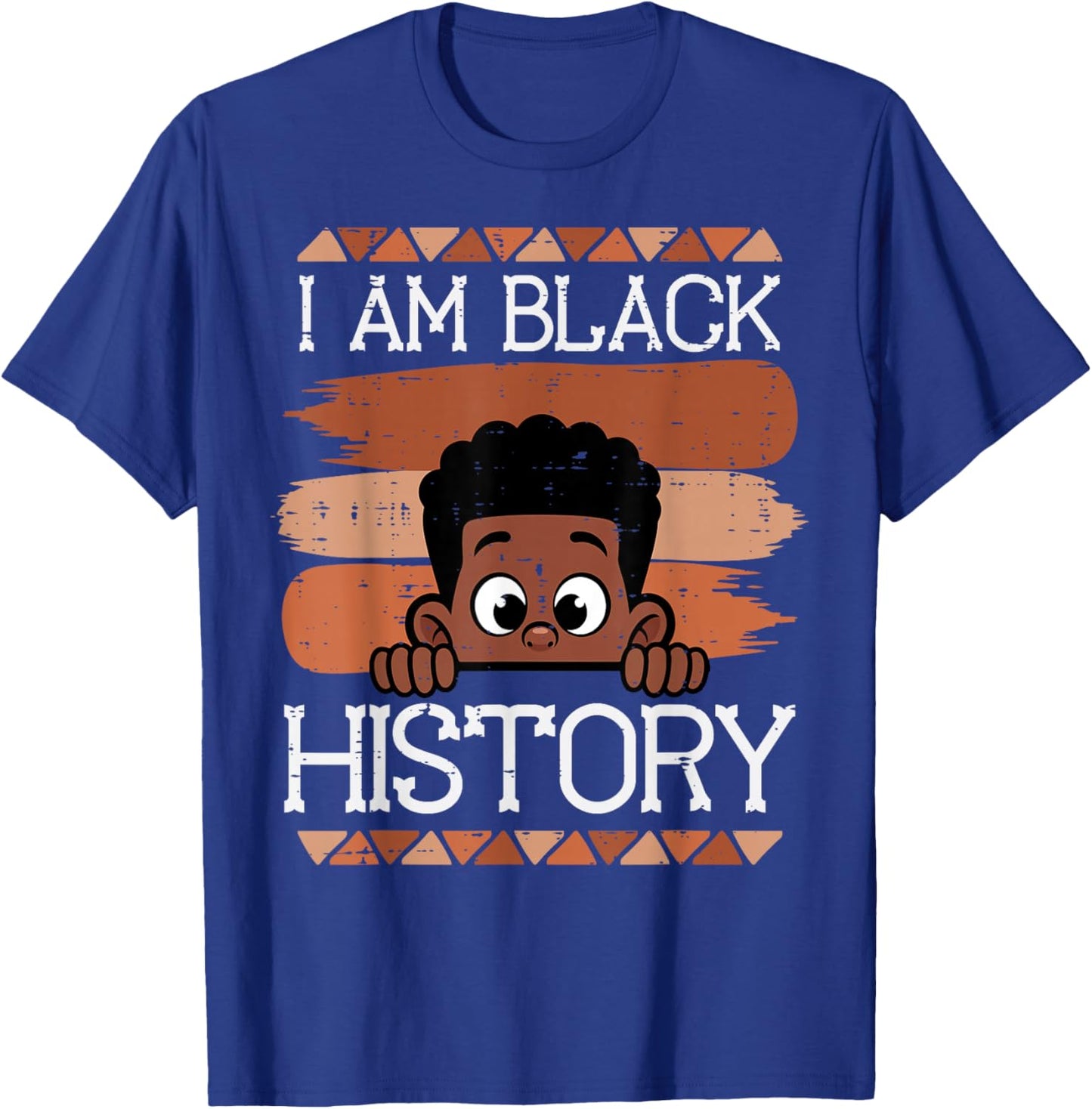 I Am Black History African Boy Peeking Cute Boys Kids Youth T-Shirt - T-Shirt | Royal