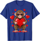 Valentines Day Cute Valentine Monkey Lover T-Shirt - T-Shirt | Royal