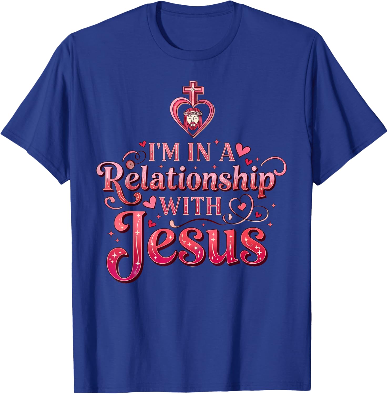 Christian Valentine in A Relationship with Jesus T-Shirt - T-Shirt | Royal
