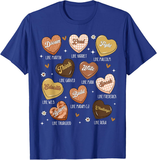 Black History Month American African Leaders Men Women Kid T-Shirt - T-Shirt | Royal