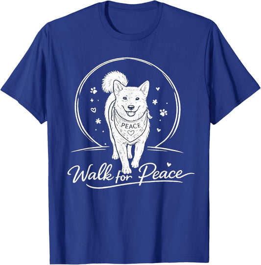 Peaceful Aloka Dog Walk for Peaceful Monks Spreading T-Shirt - T-Shirt | Royal