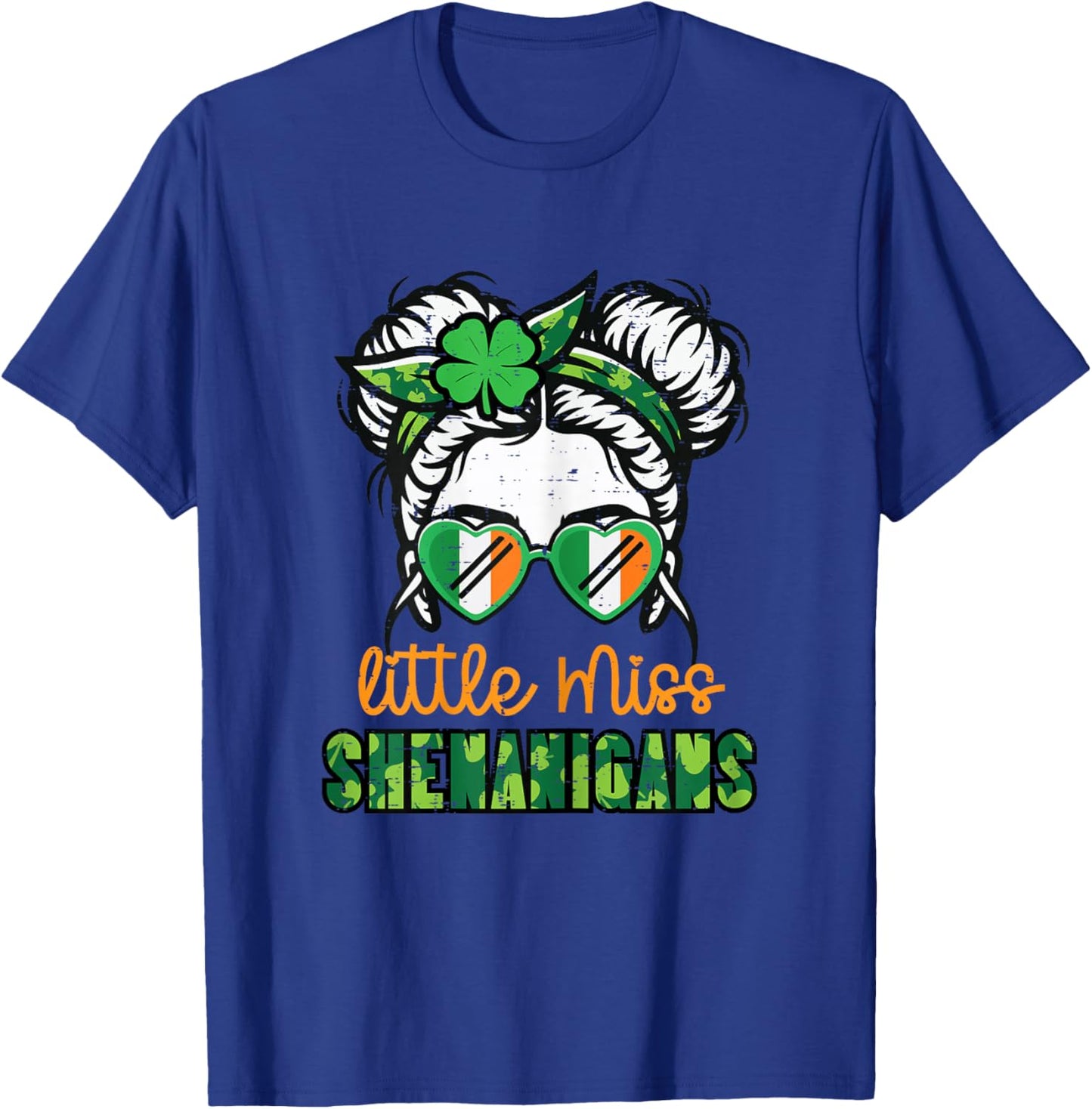 St Patricks Day Little Miss Shenanigans Saint Pattys Girls T-Shirt - T-Shirt | Royal