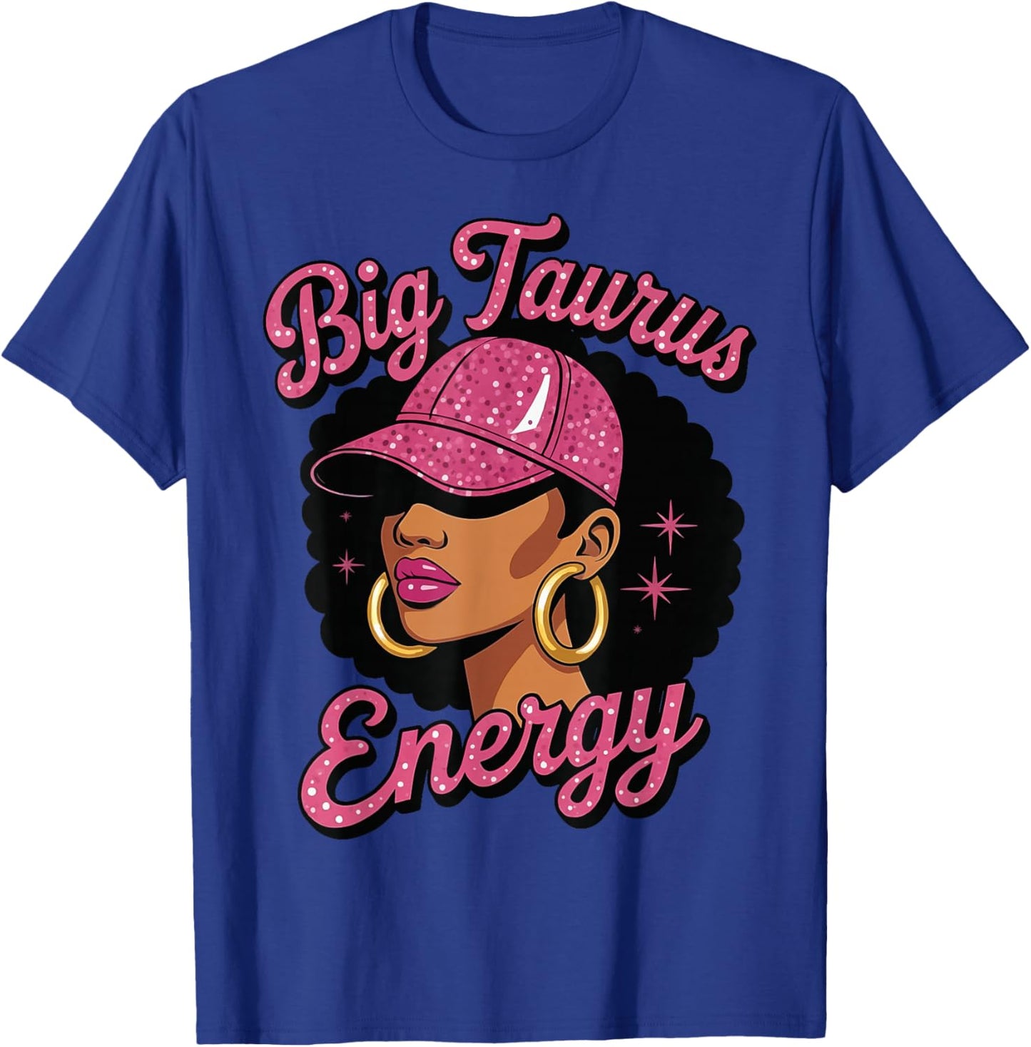 Big Taurus Energy Black Girl T-Shirt - T-Shirt | Royal