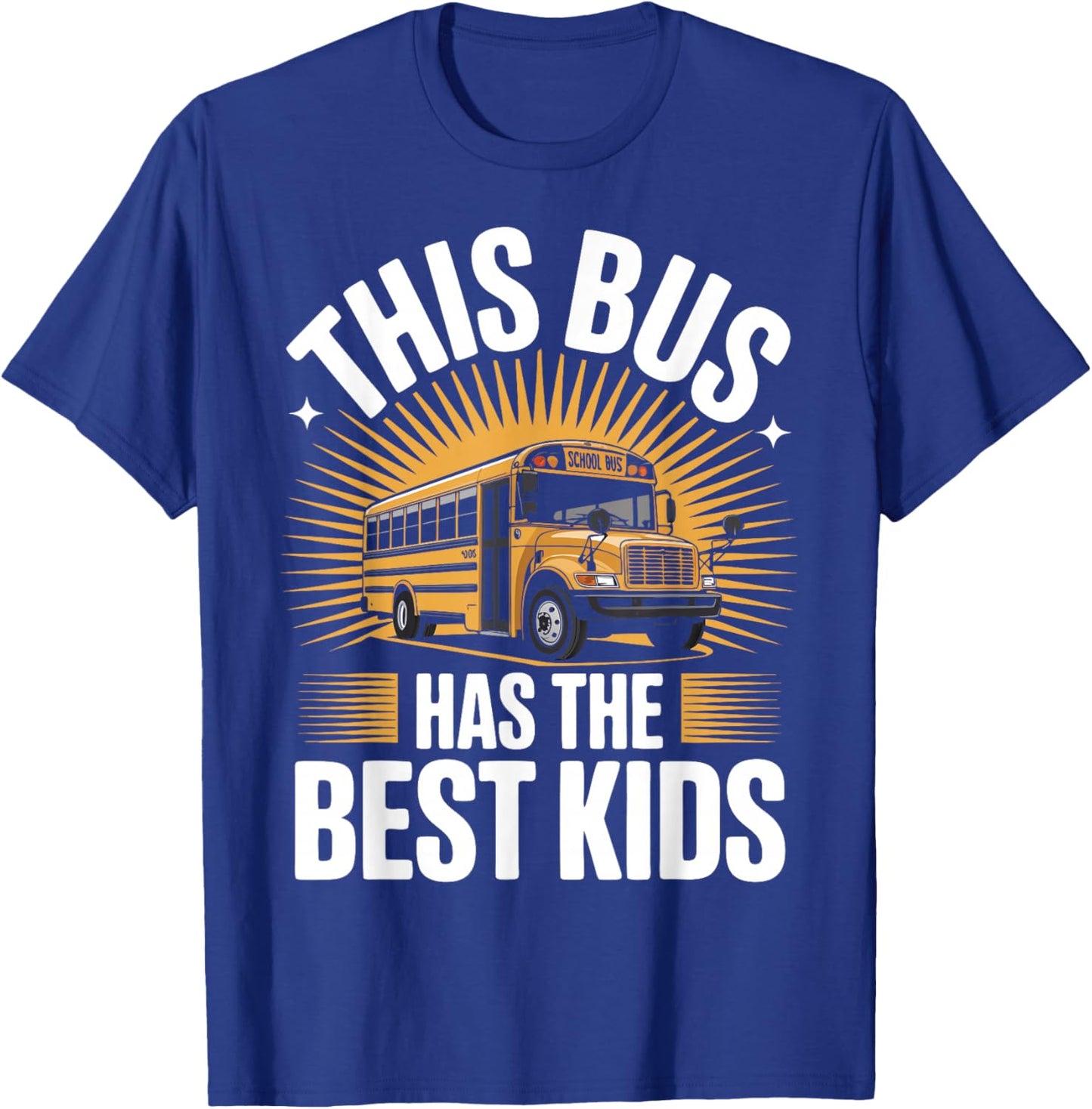 School Bus Driver Best Kids Yellow Bus T-Shirt - T-Shirt | Royal