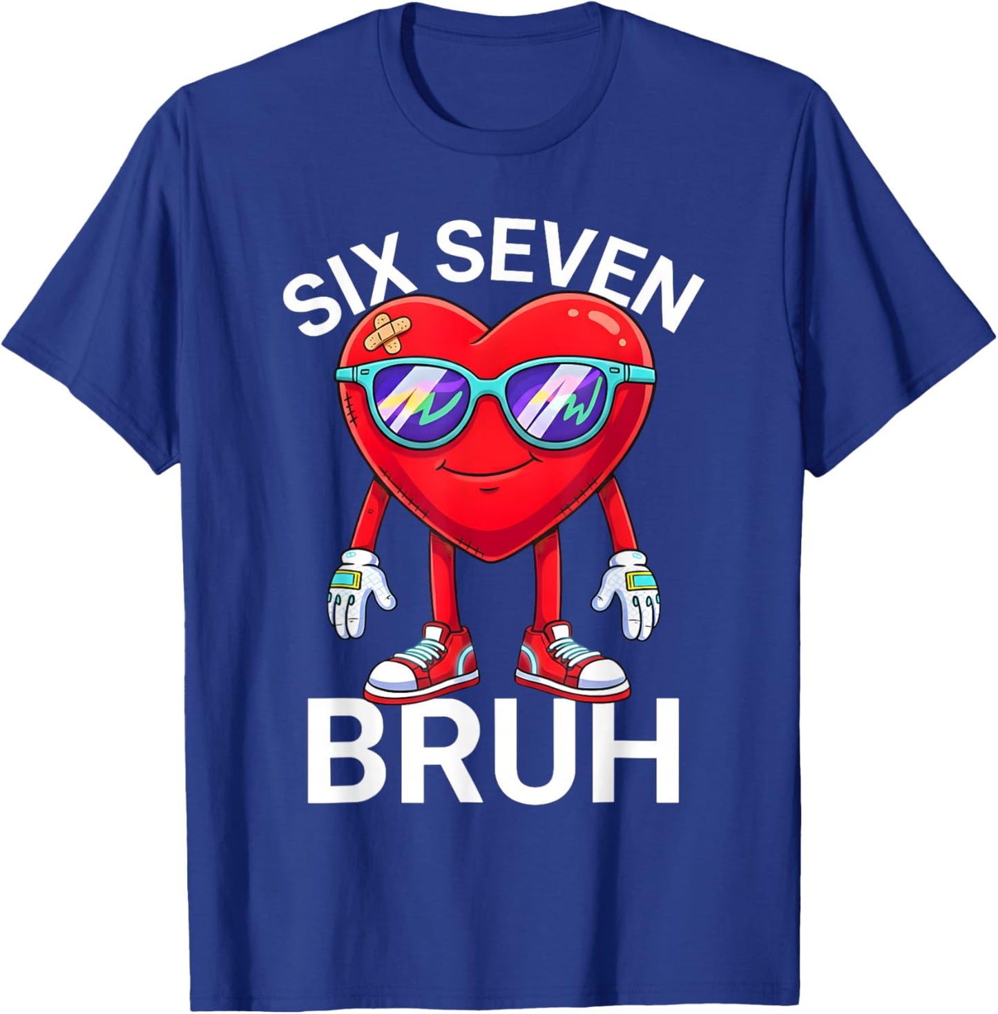 67 Valentine Funny Six Seven Meme Brainrot Heart Kids Bruh T-Shirt - T-Shirt | Royal