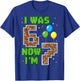 I was 6 Now Im 7 Video Gamer Birthday Boy Gift Boys Kids T-Shirt - T-Shirt | Royal