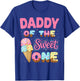 Daddy of The Sweet One Ice Cream Matching Birthday Family T-Shirt - T-Shirt | Royal