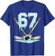 Funny Hockey 67 Meme 6-7 Six Seven Gen Alpha Ice Hockey 67 T-Shirt - T-Shirt | Royal