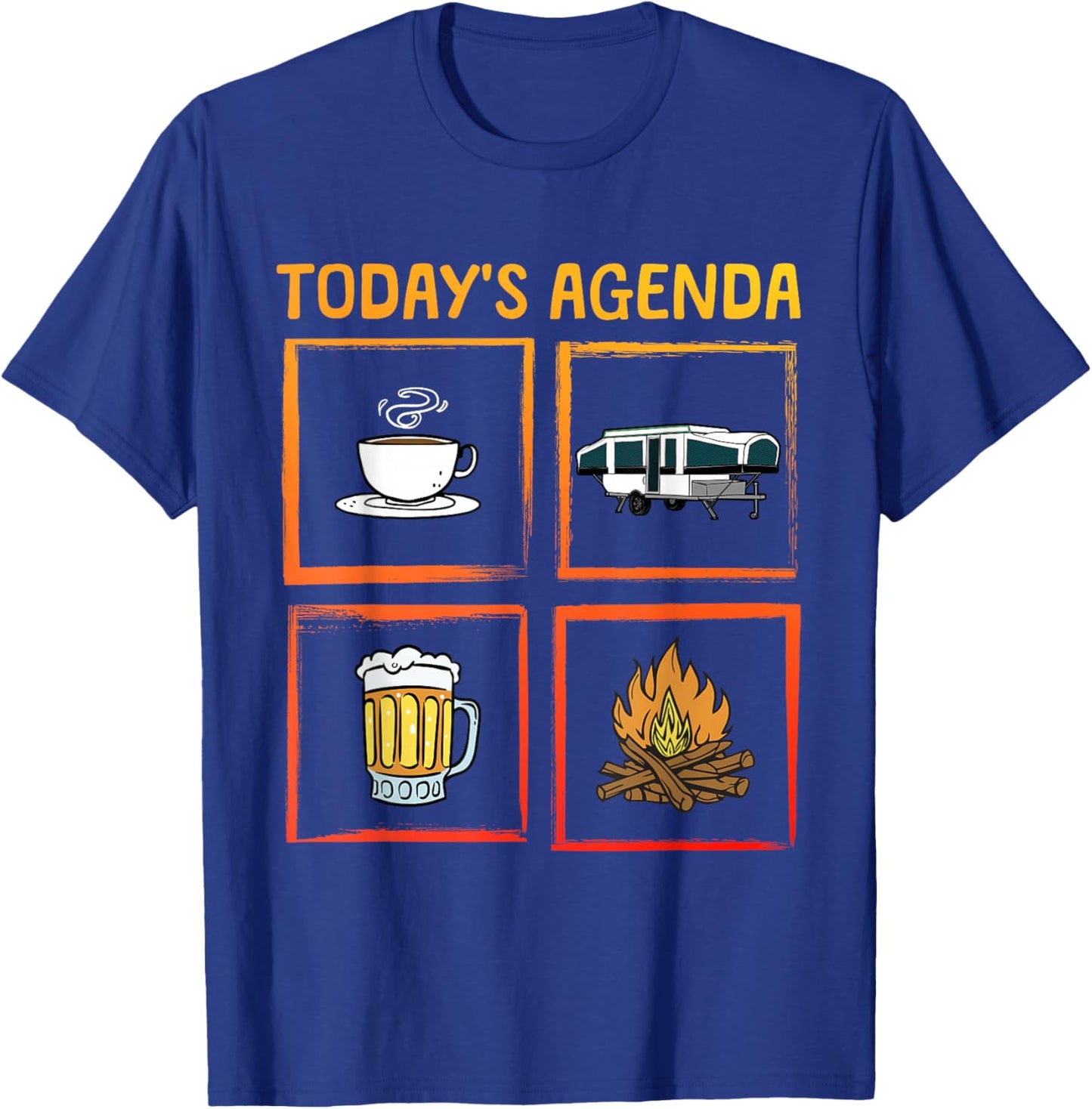 Cool Pop Up Camper Art Women Caravan Popup Camper T-Shirt - T-Shirt | Royal