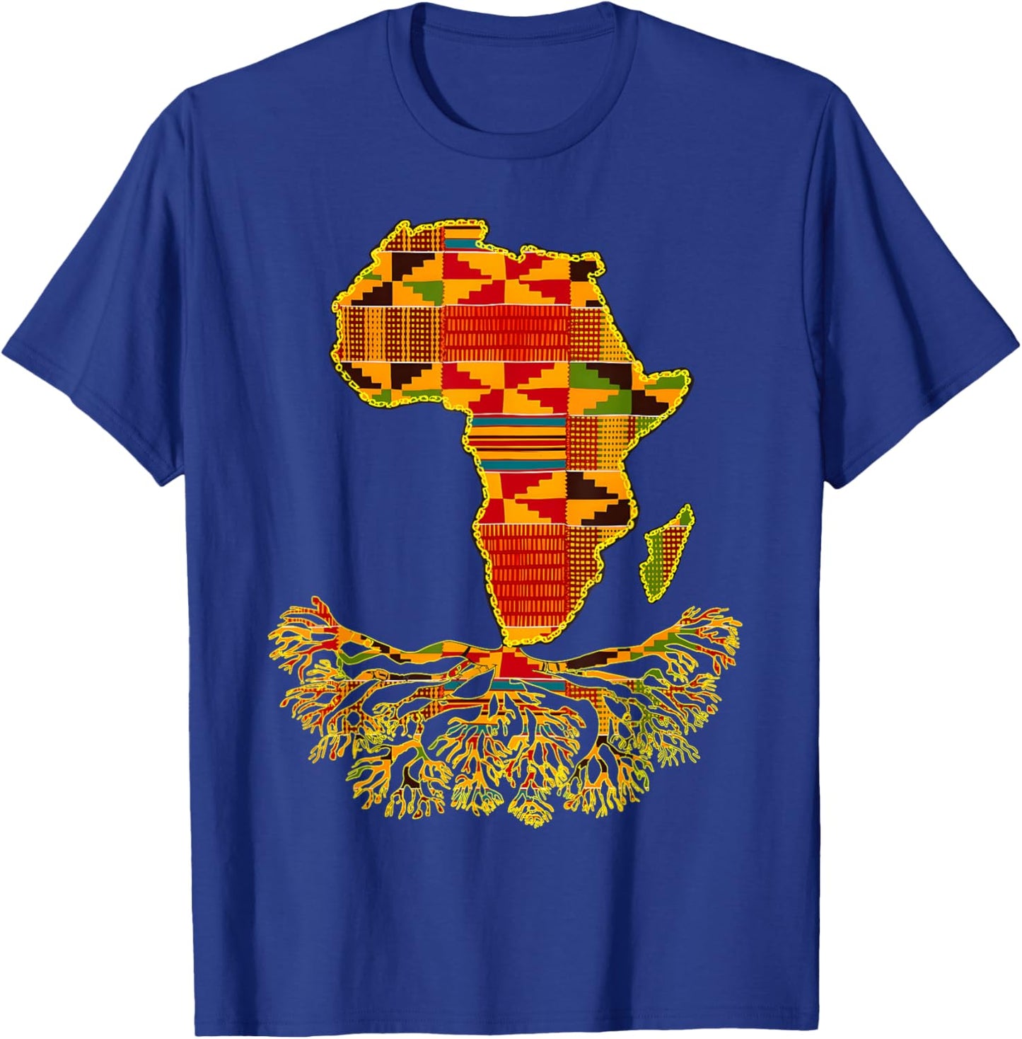 Africa Map Traditional Kente Cloth African Roots Cool T-Shirt - T-Shirt | Royal