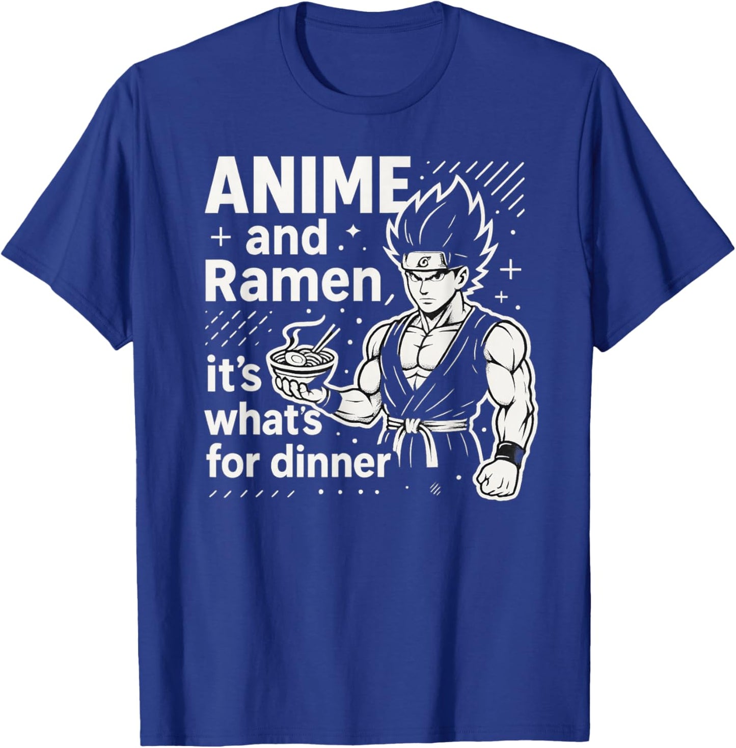 Thunder Tiger Anime Warrior Serving Ramen Fury T-Shirt - T-Shirt | Royal