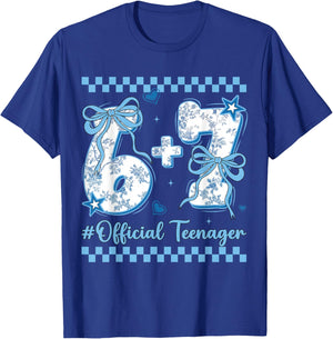 13th Birthday Girls 13 Years Official Teenager six Seven T-Shirt - T-Shirt | Royal