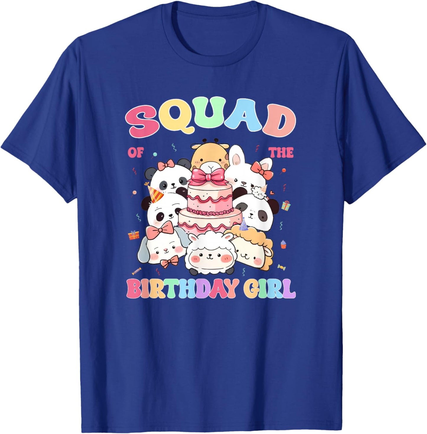Birthday Family Squish Squad Squad of The Birthday Girl T-Shirt - T-Shirt | Royal