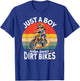 Just a Boy who Loves Dirt Bikes Motocross Enduro Kids Boys T-Shirt - T-Shirt | Royal
